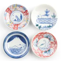 Imari-Style Dino Small Plate Set/4