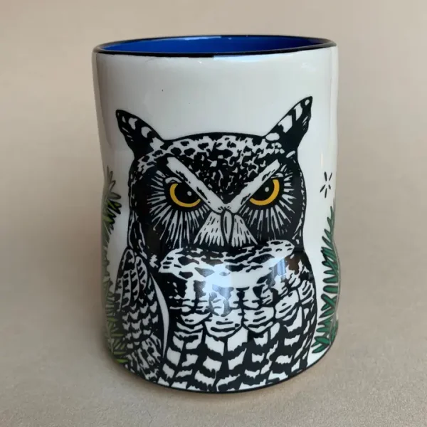 Lucky Great Horned Owl Cup - Xlarge 16 oz